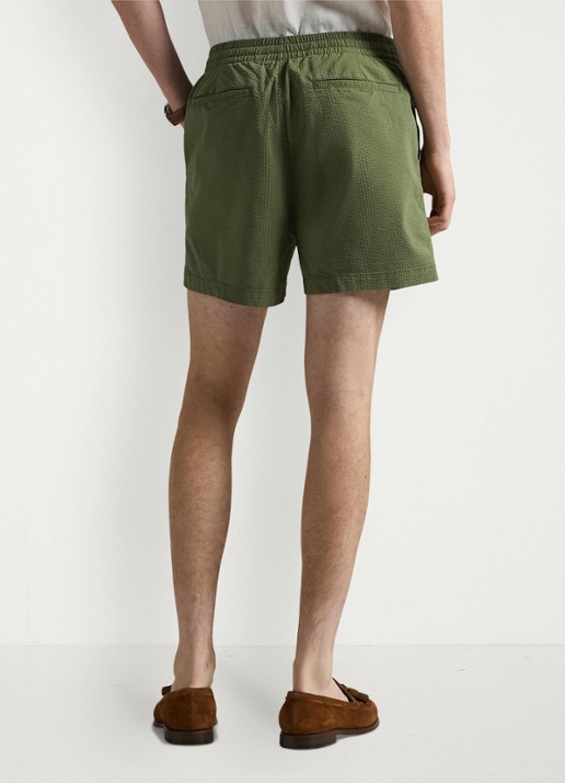 Ralph Lauren Straight fit short met steekzakken - achterkant 5 supply olive/garden trail