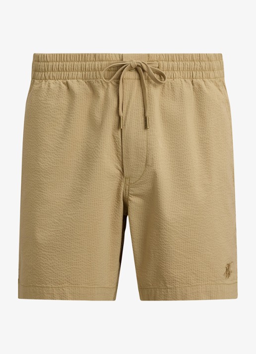 Ralph Lauren Straight fit short met steekzakken - voorkant coastal beige/rl khaki multi