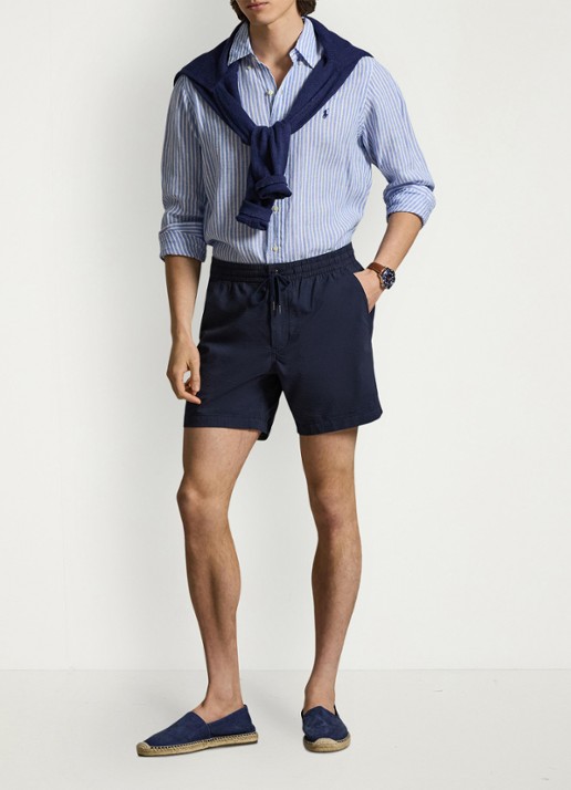 Ralph Lauren Straight fit short met steekzakken - voorkant 4 newport navy/navy