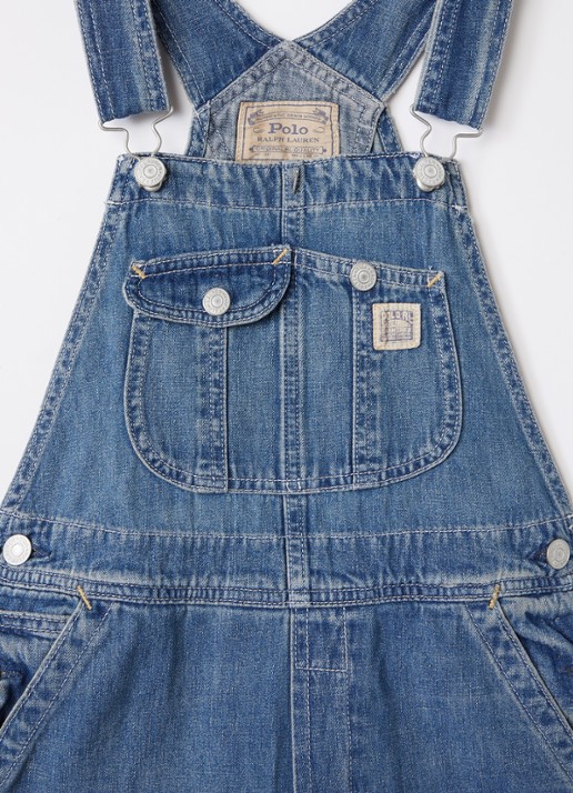 Ralph Lauren Straight fit tuinbroek van denim - detail 3 indigo