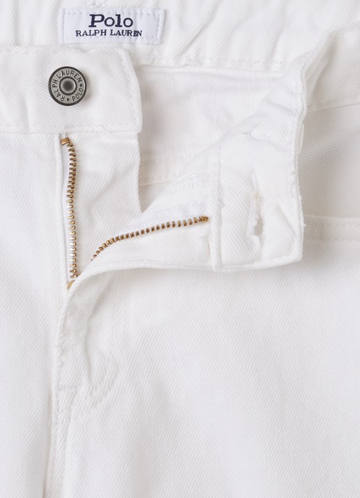 Ralph Lauren Straight leg jeans met gekleurde wassing - detail 3 wit