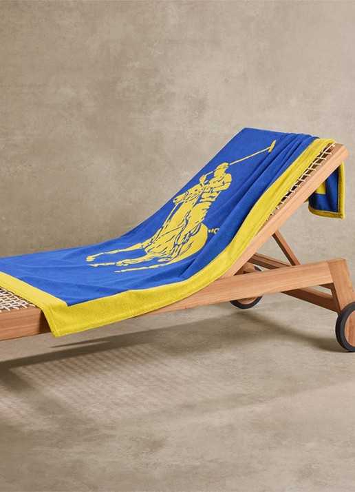 Ralph Lauren Strandlaken - 500 gr/m2 - 100 x 170 cm - voorkant 5 geel