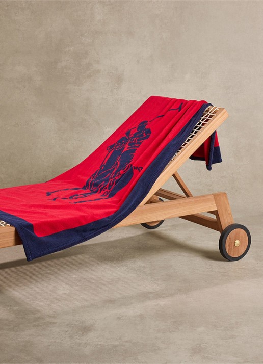 Ralph Lauren Strandlaken - 500 gr/m2 - 100 x 170 cm - voorkant 5 rood