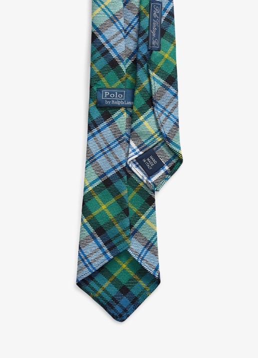 Ralph Lauren Stropdas met ruitdessin - detail 2 green/blue multi / groen