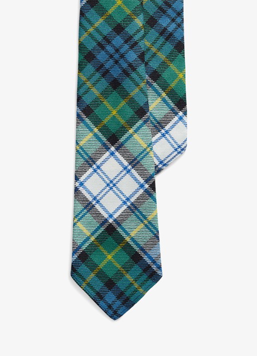 Ralph Lauren Stropdas met ruitdessin - voorkant green/blue multi / groen