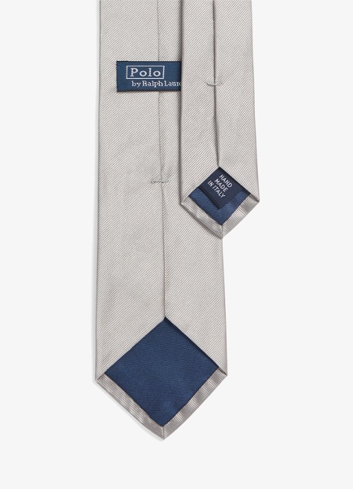 Ralph Lauren Stropdas van zijde - detail grey / grijs