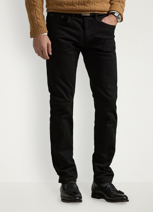 Ralph Lauren Sullivan slim fit jeans met gekleurde wassing - detail 2 hdn black / zwart