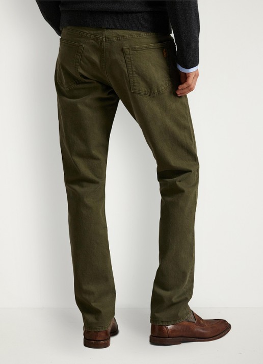 Ralph Lauren Sullivan slim fit jeans met gekleurde wassing - achterkant 3 hdn dark loden / groen