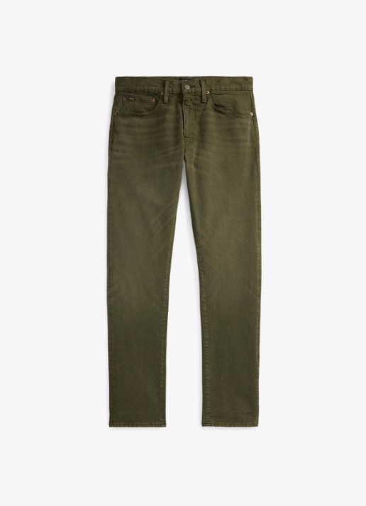 Ralph Lauren Sullivan slim fit jeans met gekleurde wassing - voorkant 4 hdn dark loden / groen