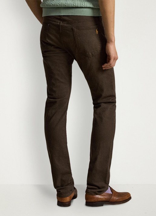 Ralph Lauren Sullivan slim fit jeans met gekleurde wassing - achterkant 5 hdn circuit brown / bruin