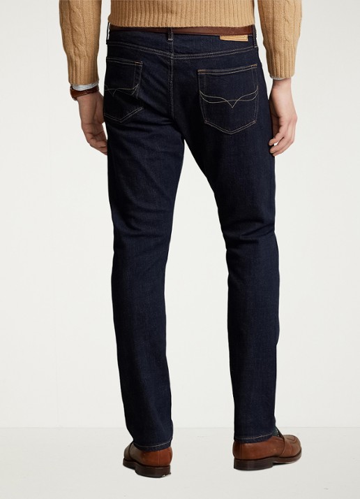 Ralph Lauren Sullivan slim fit jeans met stretch - achterkant 8 indigo