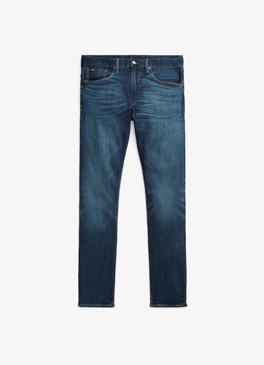 Ralph Lauren Sullivan slim jeans met stretch - voorkant 3 rockford / indigo