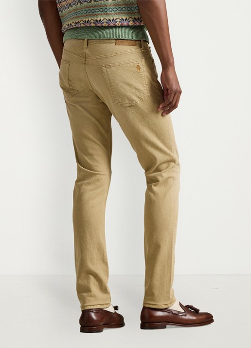 Ralph Lauren Sullivan slim stretch Polo Pony jeans  - achterkant 3 hdn khaki hill / khaki