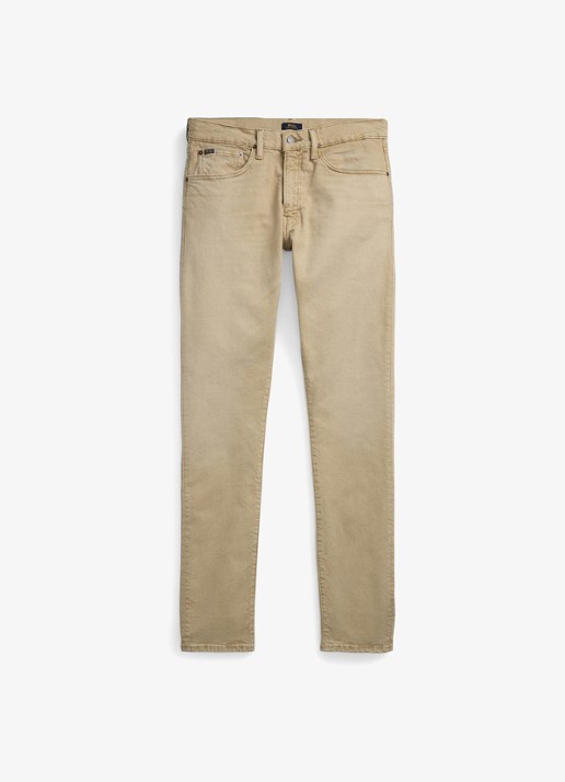 Ralph Lauren Sullivan slim stretch Polo Pony jeans  - voorkant 4 hdn khaki hill / khaki