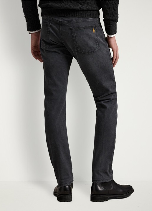Ralph Lauren Sullivan slim stretch Polo Pony jeans  - achterkant hdn mechanic grey / donkergrijs