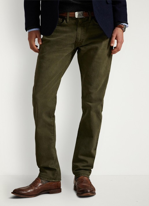 Ralph Lauren Sullivan slim stretch Polo Pony jeans  - detail 4 hdn dark loden / groen