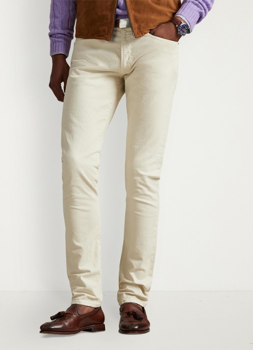 Ralph Lauren Sullivan slim stretch Polo Pony jeans  - detail 4 hdn andover cream / creme