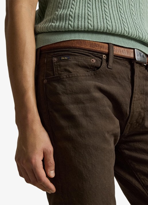 Ralph Lauren Sullivan slim stretch Polo Pony jeans  - detail 5 hdn circuit brown / bruin