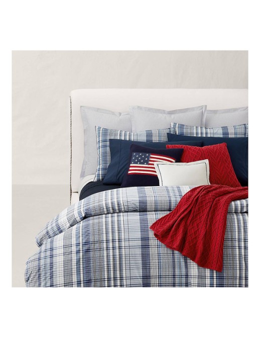 Ralph Lauren Summer Hill kussensloop - detail 2 donkerblauw