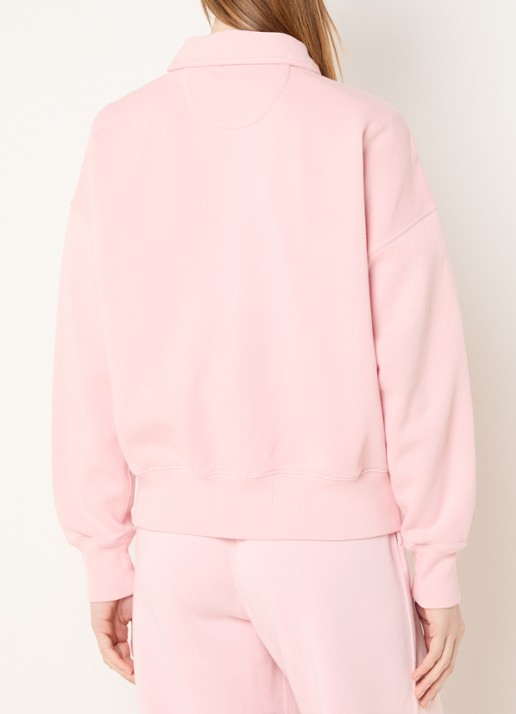 Ralph Lauren Sweater met halve rits en logoborduring - achterkant 3 roze