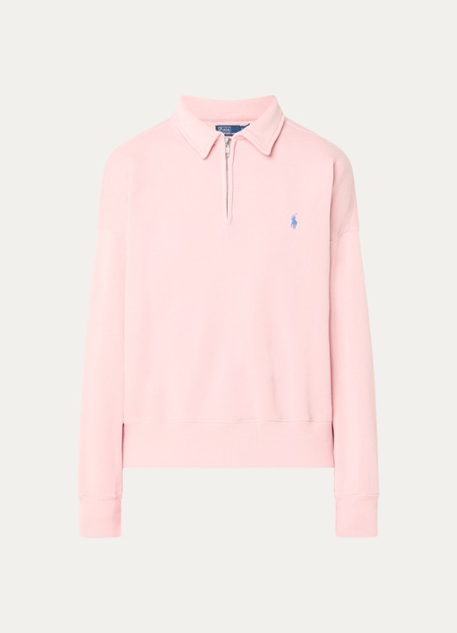Ralph Lauren Sweater met halve rits en logoborduring