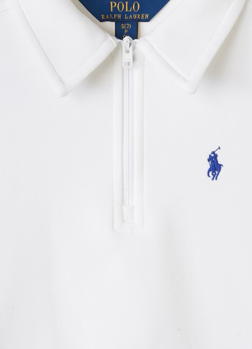 Ralph Lauren Sweater met halve rits - detail 3 wit