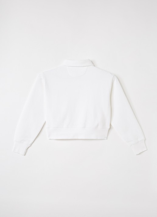 Ralph Lauren Sweater met halve rits - voorkant 2 wit