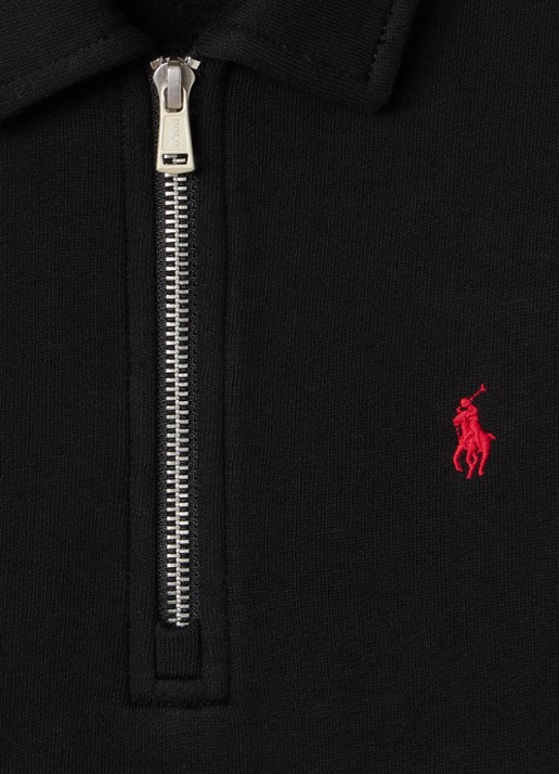 Ralph Lauren Sweater met halve rits - detail zwart