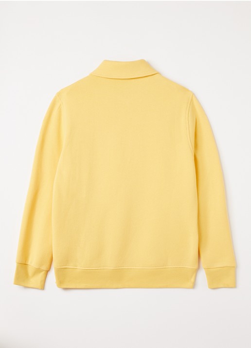 Ralph Lauren Sweater met halve rits - voorkant 2 geel