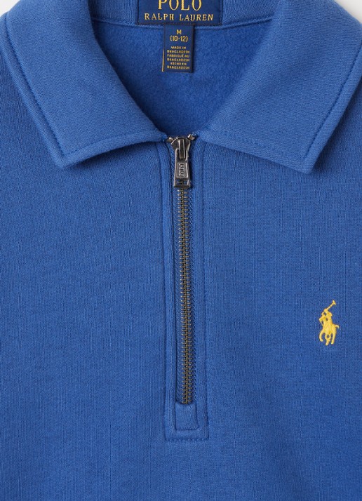 Ralph Lauren Sweater met halve rits - detail blauw