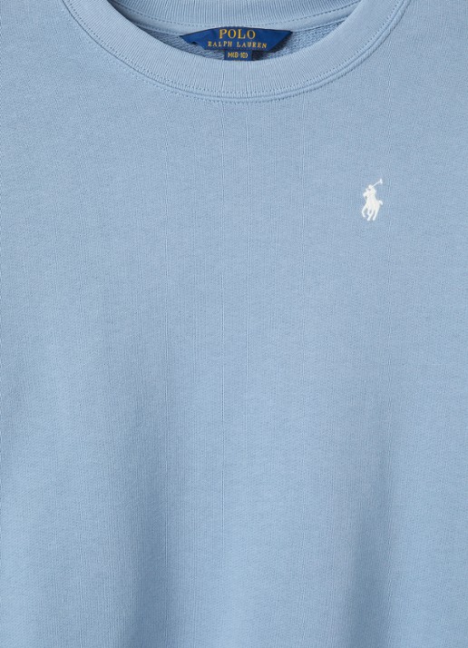 Ralph Lauren Sweater met logo- en backprint - detail 3 staalblauw