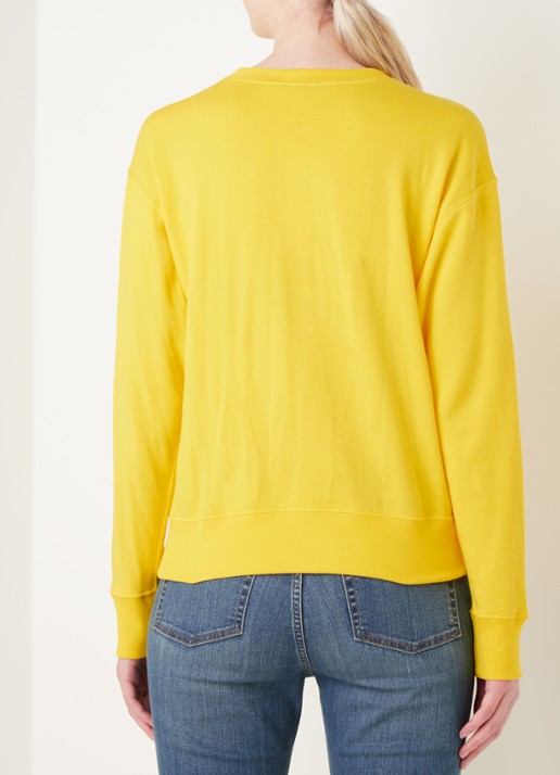 Ralph Lauren Sweater met logoborduring - achterkant geel