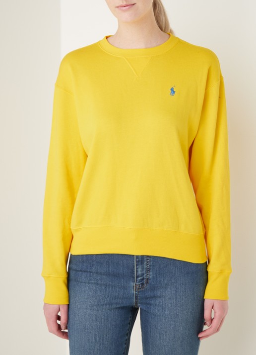 Ralph Lauren Sweater met logoborduring - detail 4 geel