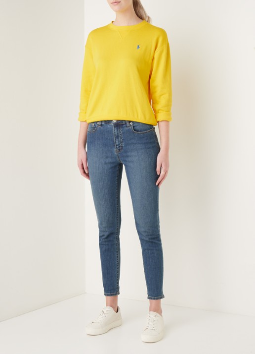 Ralph Lauren Sweater met logoborduring - voorkant 3 geel