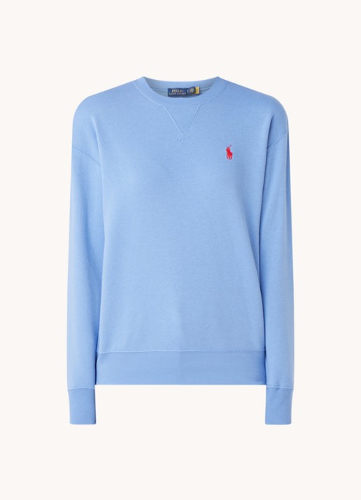 Ralph Lauren Sweater met logoborduring - voorkant blauw