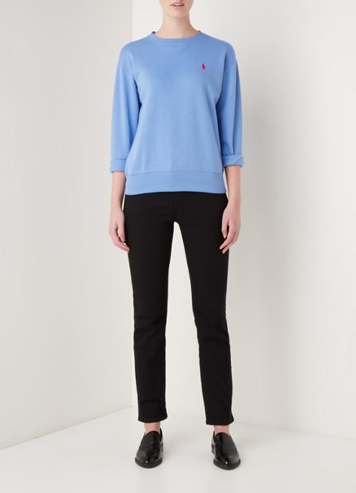 Ralph Lauren Sweater met logoborduring - voorkant 2 blauw