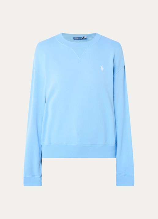 Ralph Lauren Sweater met logoborduring - voorkant lichtblauw