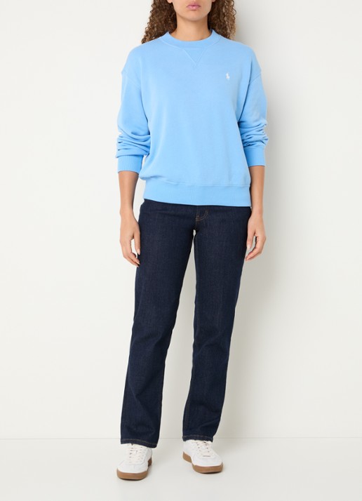 Ralph Lauren Sweater met logoborduring - voorkant 2 lichtblauw