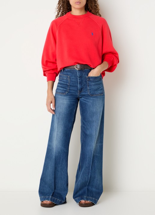Ralph Lauren Sweater met logoborduring - voorkant 3 rood