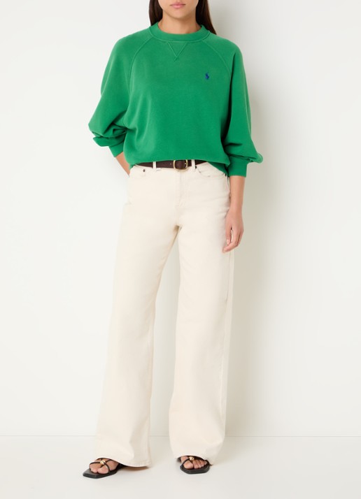 Ralph Lauren Sweater met logoborduring - voorkant 2 groen