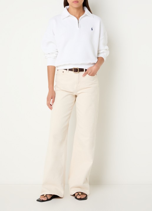 Ralph Lauren Sweater met logoborduring - voorkant 4 wit