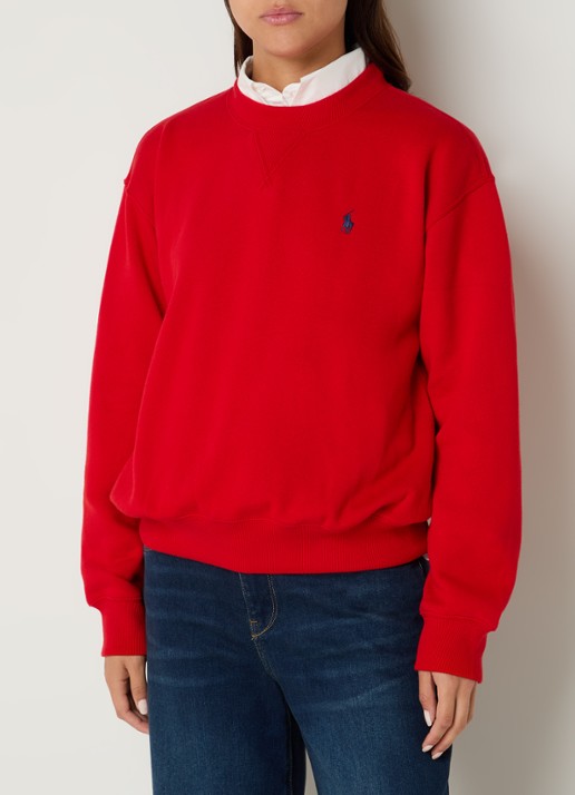Ralph Lauren Sweater met logoborduring - detail 3 rood