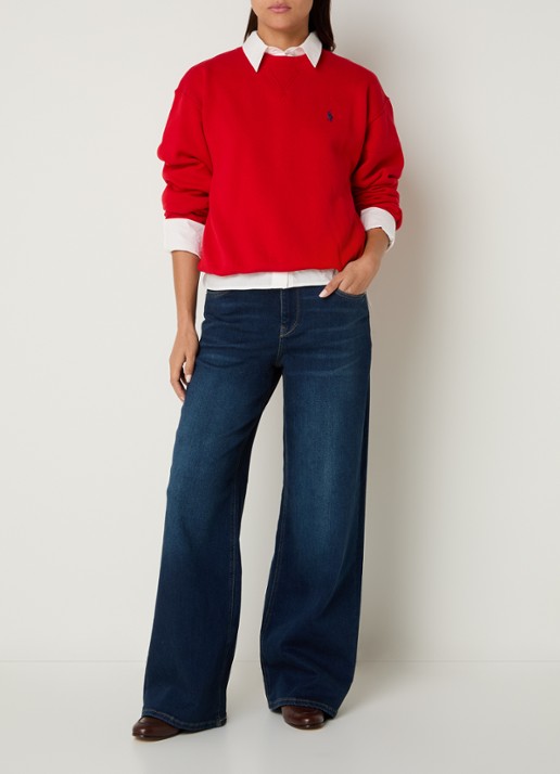 Ralph Lauren Sweater met logoborduring - voorkant 2 rood