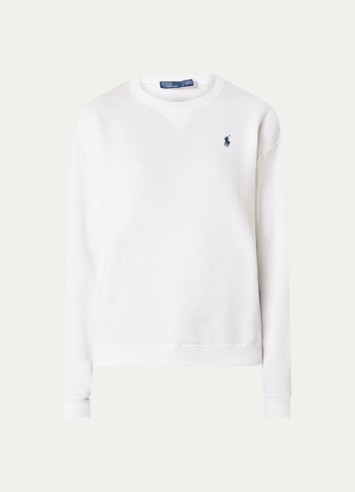 Ralph Lauren Sweater met logoborduring - voorkant 2 wit