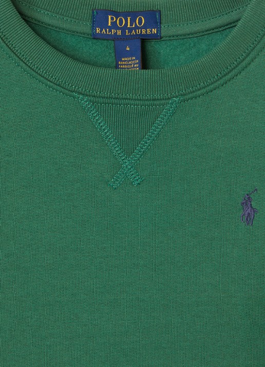 Ralph Lauren Sweater met logoborduring - detail groen