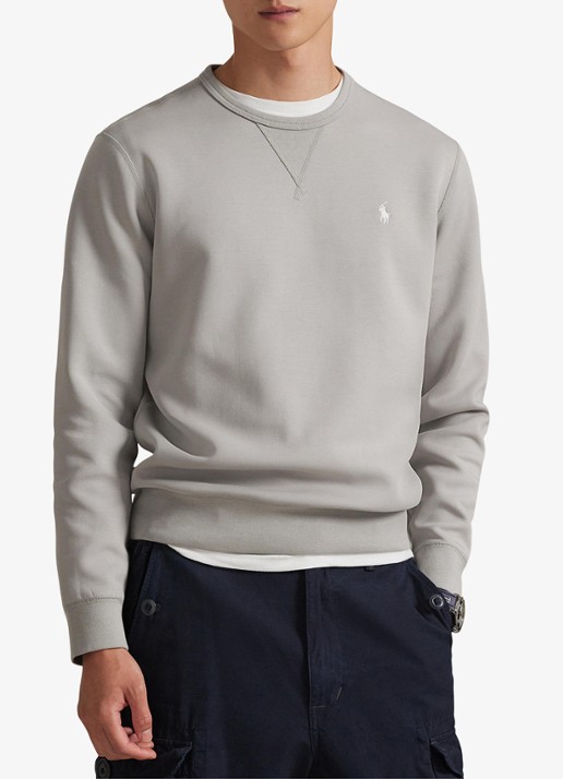 Ralph Lauren Sweater met logoborduring - detail 4 soft grey c1730 / lichtgrijs