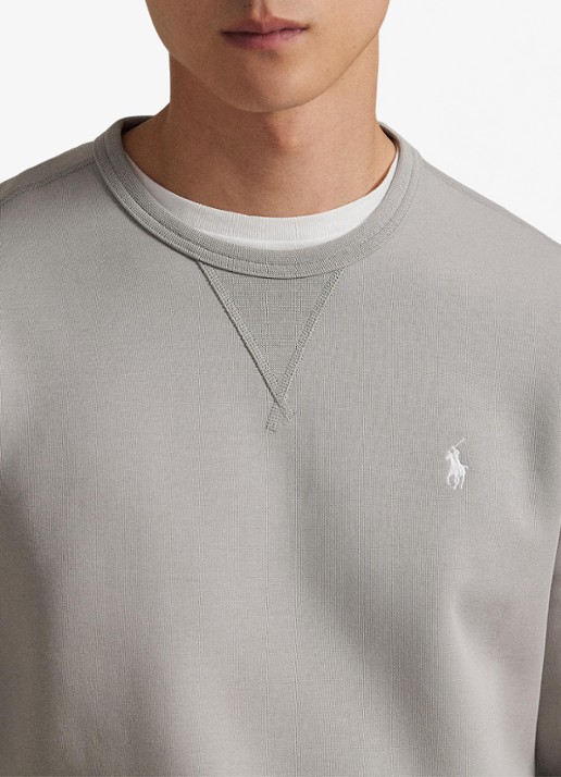 Ralph Lauren Sweater met logoborduring - detail 5 soft grey c1730 / lichtgrijs