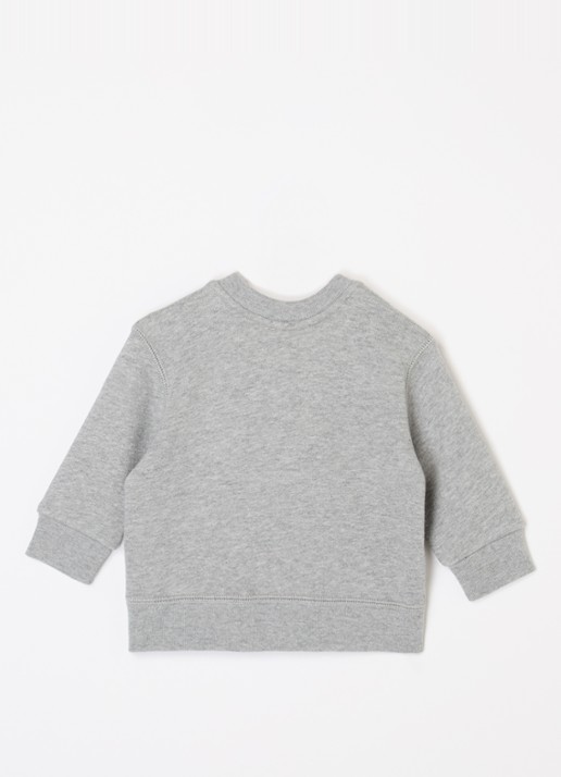 Ralph Lauren Sweater met logoborduring - voorkant 2 grijsmele