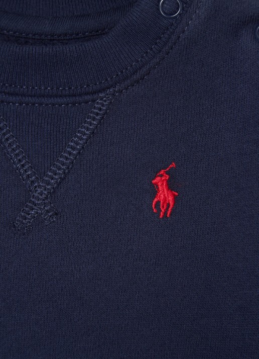 Ralph Lauren Sweater met logoborduring - detail donkerblauw