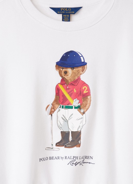 Ralph Lauren Sweater met logoprint - detail wit